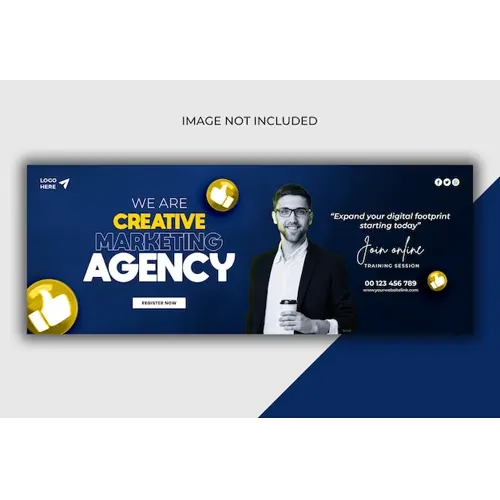 Digital marketing agency and corporate Facebook cover template