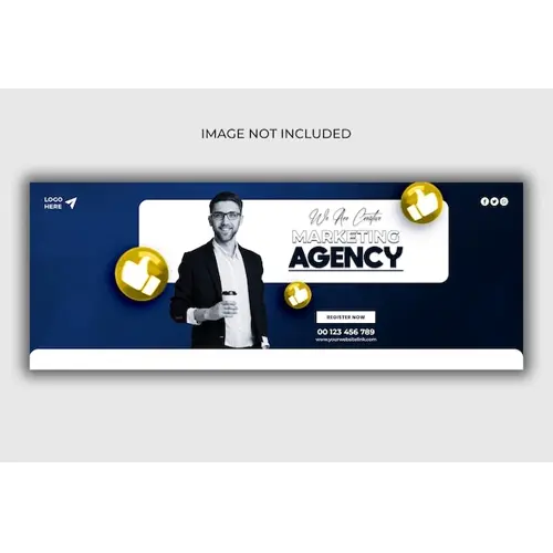 Digital marketing agency and corporate Facebook cover template