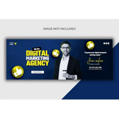 Digital marketing agency and corporate Facebook cover template