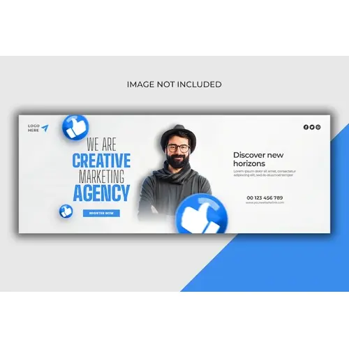 Digital marketing agency and corporate Facebook cover template