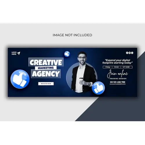 Digital marketing agency and corporate Facebook cover template