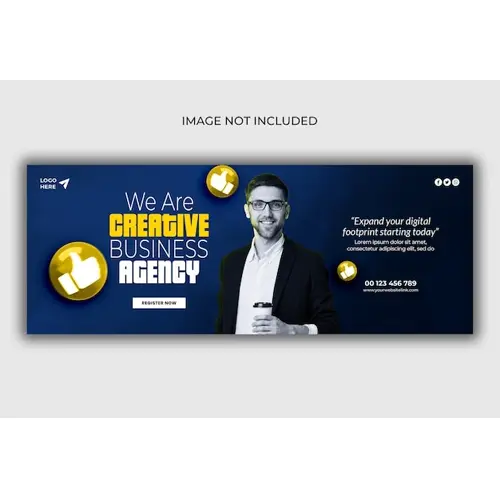 Digital marketing agency and corporate Facebook cover template