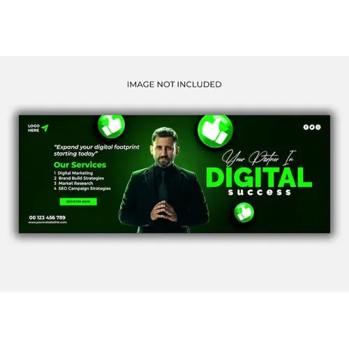 Digital marketing agency and corporate Facebook cover template