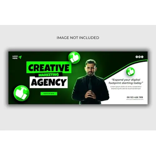 Digital marketing agency and corporate Facebook cover template