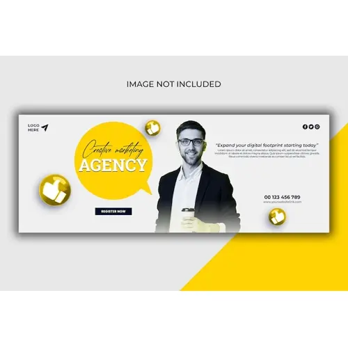 Digital marketing agency and corporate Facebook cover template