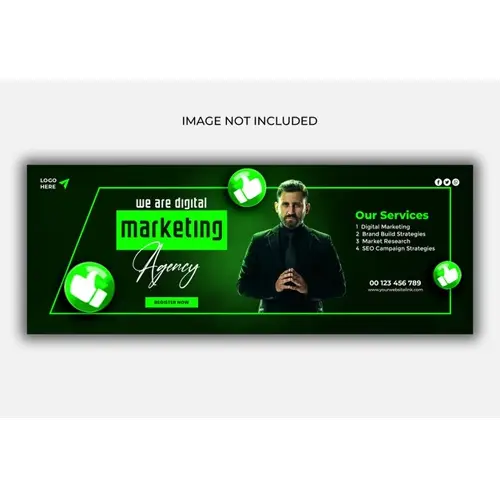 Digital marketing agency and corporate Facebook cover template