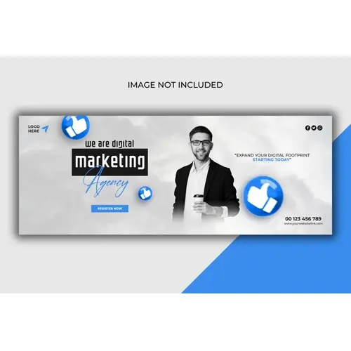 Digital marketing agency and corporate Facebook cover template