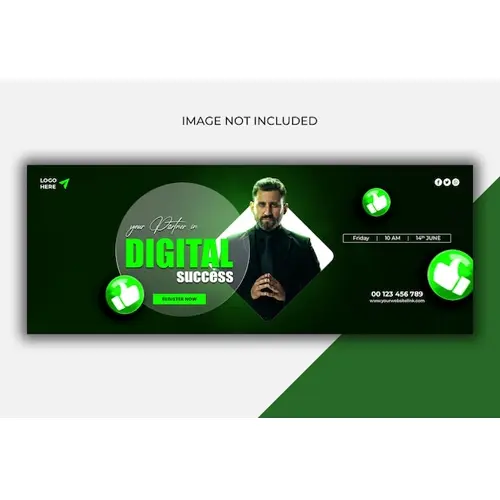 Digital marketing agency and corporate Facebook cover template