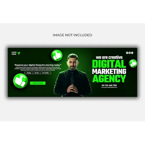 Digital marketing agency and corporate Facebook cover template