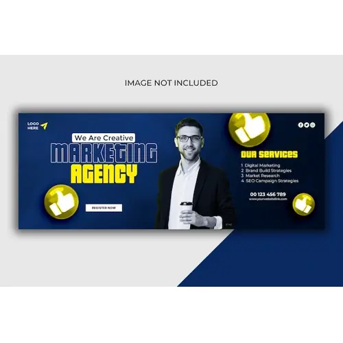 Digital marketing agency and corporate Facebook cover template