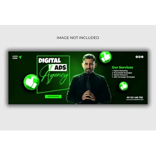 Digital marketing agency and corporate Facebook cover template