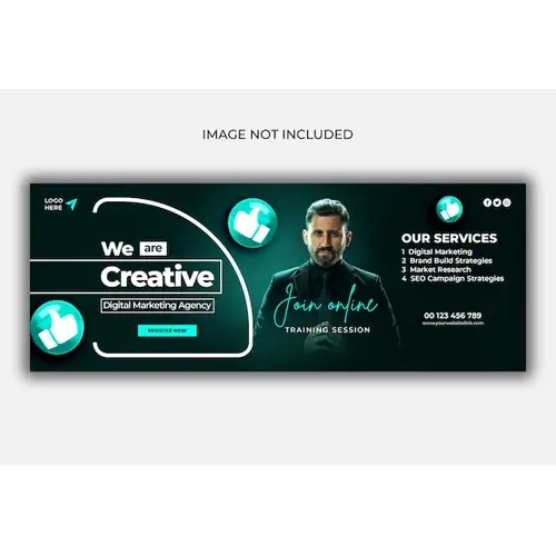 Digital marketing agency and corporate Facebook cover template