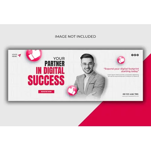 Digital marketing agency and corporate Facebook cover template