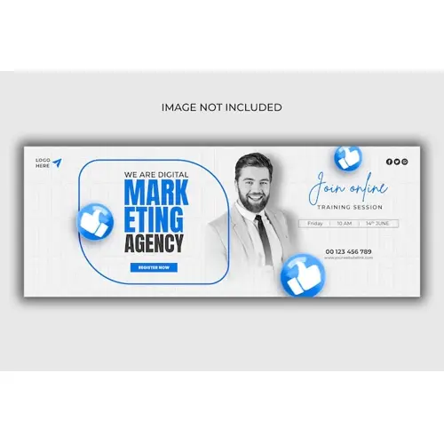 Digital marketing agency and corporate Facebook cover template