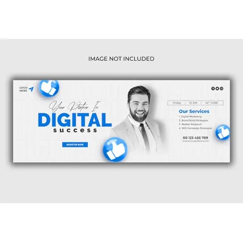 Digital marketing agency and corporate Facebook cover template