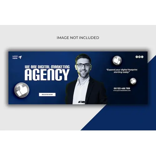 Digital marketing agency and corporate Facebook cover template