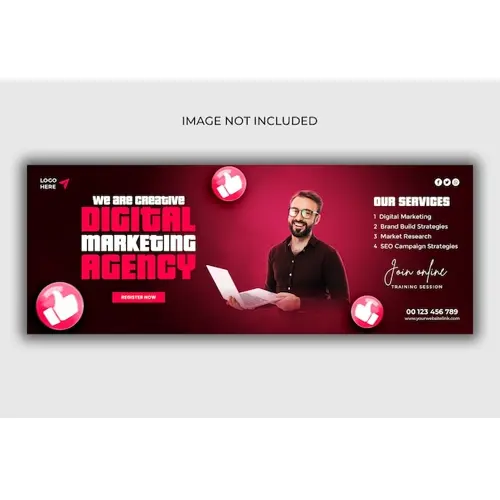 Digital marketing agency and corporate Facebook cover template