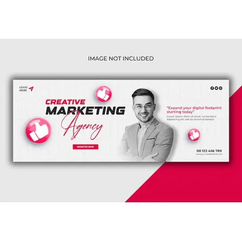 Digital marketing agency and corporate Facebook cover template