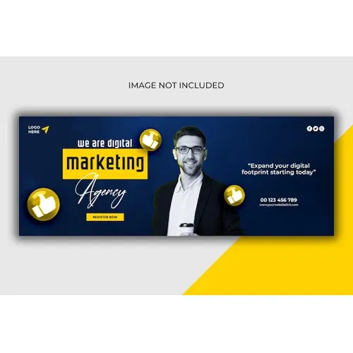 Digital marketing agency and corporate Facebook cover template