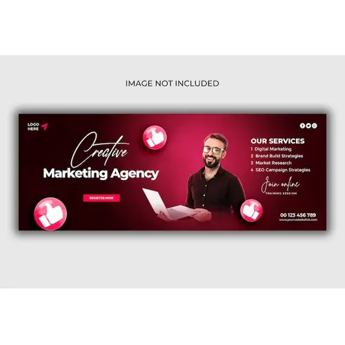 Digital marketing agency and corporate Facebook cover template