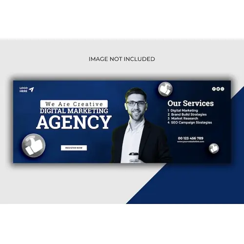 Digital marketing agency and corporate Facebook cover template