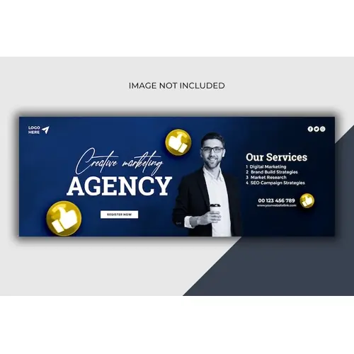 Digital marketing agency and corporate Facebook cover template
