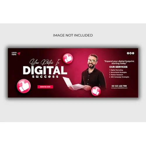 Digital marketing agency and corporate Facebook cover template