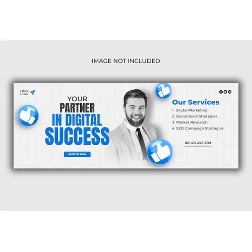Digital marketing agency and corporate Facebook cover template
