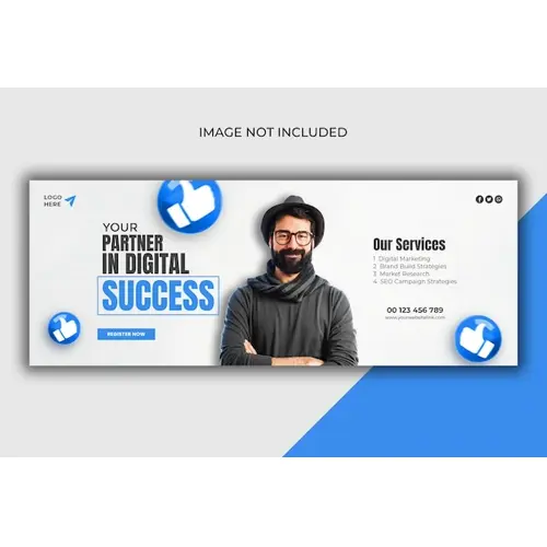 Digital marketing agency and corporate Facebook cover template