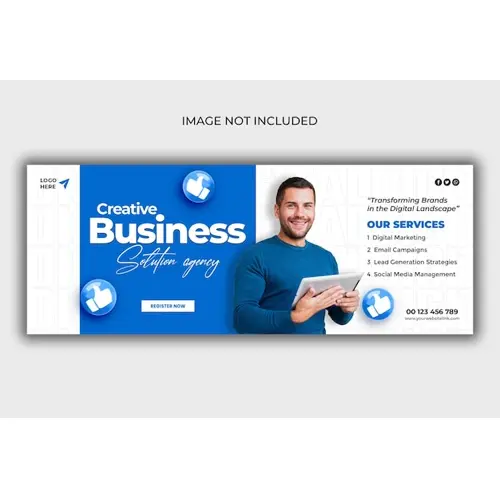 Digital marketing agency and corporate Facebook cover template