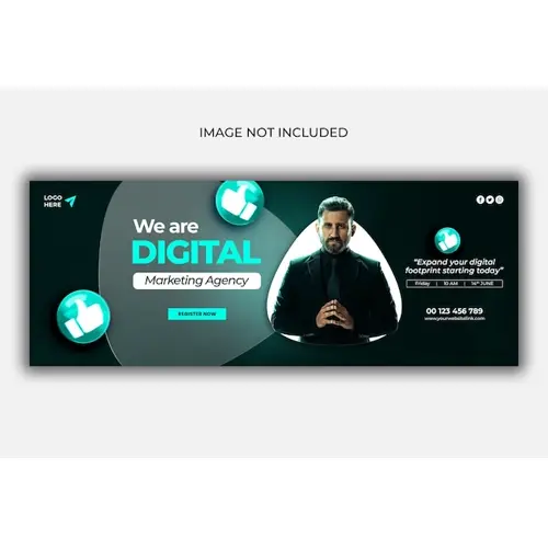 Digital marketing agency and corporate Facebook cover template