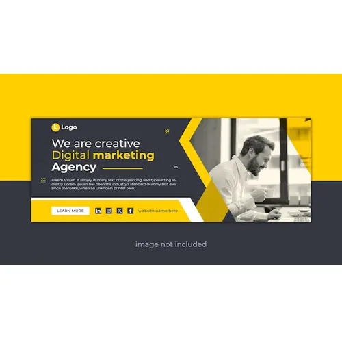 Digital marketing agency and corporate facebook cover and web banner template