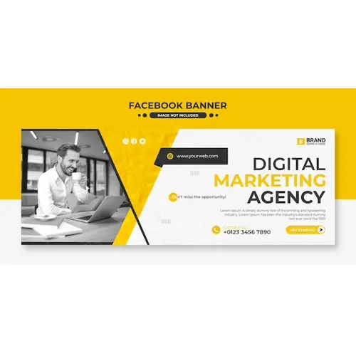 Digital marketing agency and corporate facebook cover and web banner template