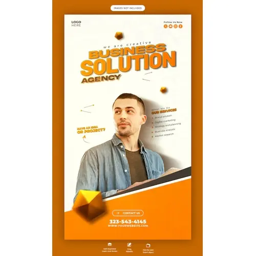 Digital marketing agency and corporate Facebook and Instagram story template