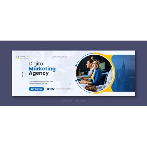 Digital marketing agency corporate social media facebook cover template