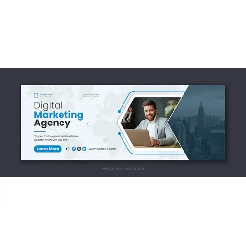 Digital marketing agency corporate social media facebook cover template