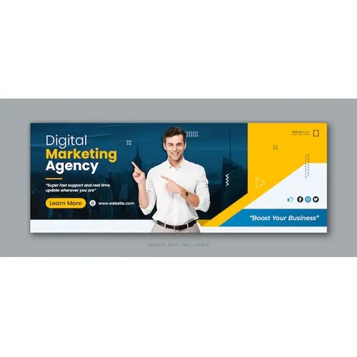 Digital marketing agency corporate social media facebook cover template