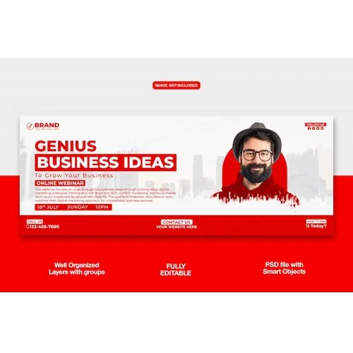Digital Marketing Agency Facebook cover banner or corporate template