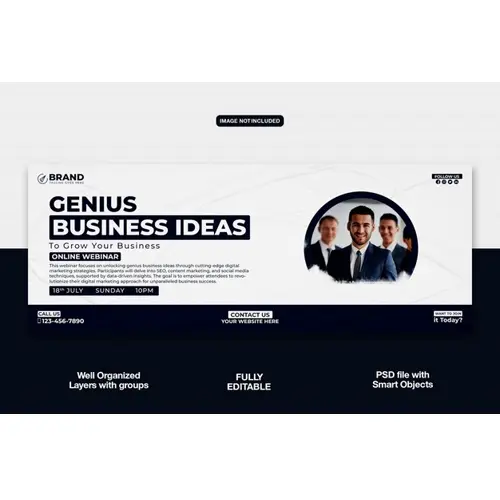 Digital Marketing Agency Facebook cover banner or corporate template