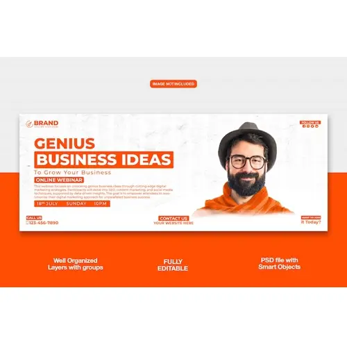 Digital Marketing Agency Facebook cover banner or corporate template
