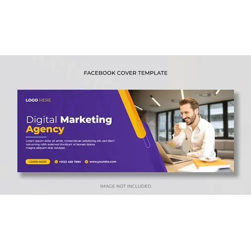 Digital marketing agency facebook cover or corporate business web banner template