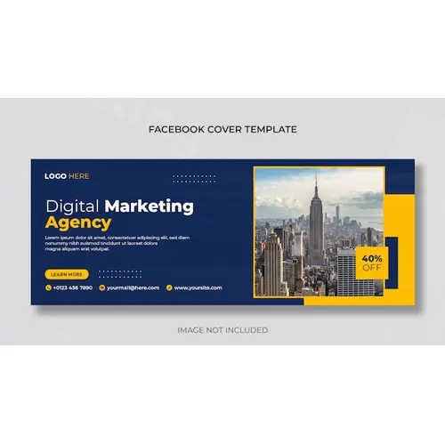 Digital marketing agency facebook cover or corporate business web banner template