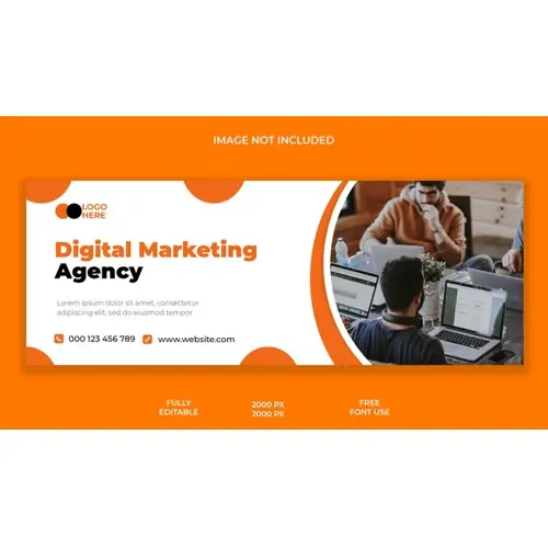 Digital Marketing Agency Facebook Cover Design Template
