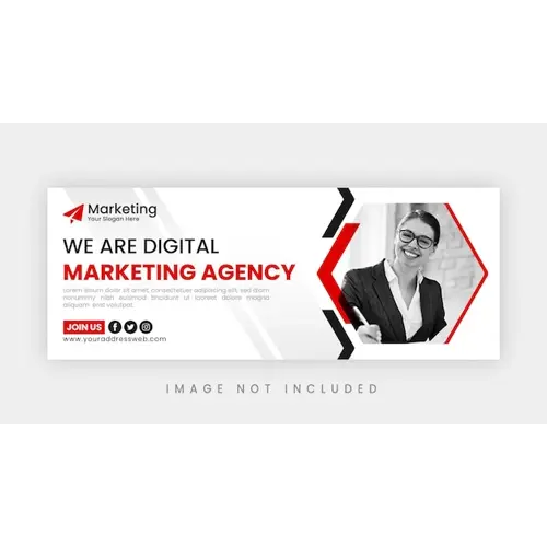 Digital marketing agency facebook cover page or Instagram web banner template