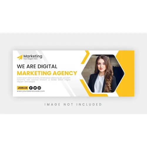 Digital marketing agency facebook cover page or Instagram web banner template