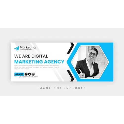 Digital marketing agency facebook cover page or Instagram web banner template