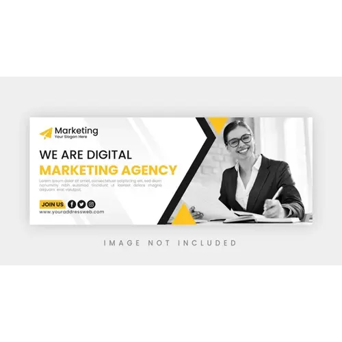 Digital marketing agency facebook cover page or Instagram web banner template