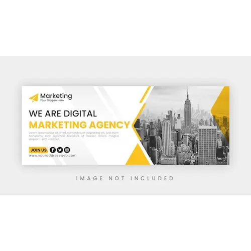 Digital marketing agency facebook cover page or Instagram web banner template