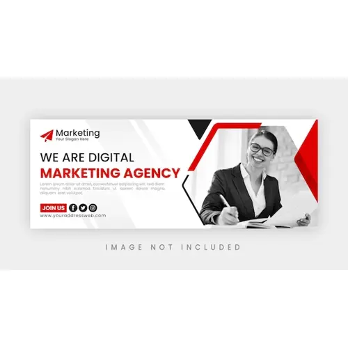 Digital marketing agency facebook cover page or Instagram web banner template