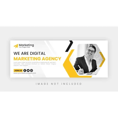 Digital marketing agency facebook cover page or Instagram web banner template